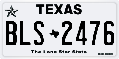 TX license plate BLS2476