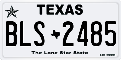 TX license plate BLS2485