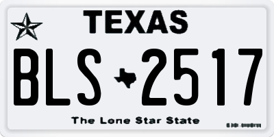 TX license plate BLS2517