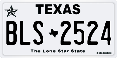 TX license plate BLS2524