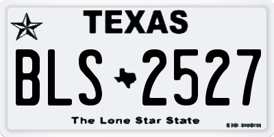 TX license plate BLS2527