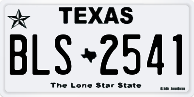 TX license plate BLS2541