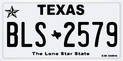 TX license plate BLS2579