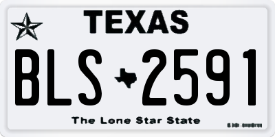 TX license plate BLS2591
