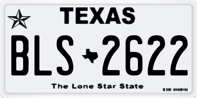 TX license plate BLS2622