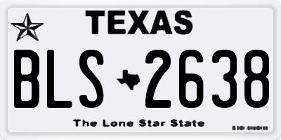 TX license plate BLS2638