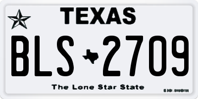 TX license plate BLS2709