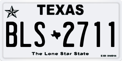 TX license plate BLS2711