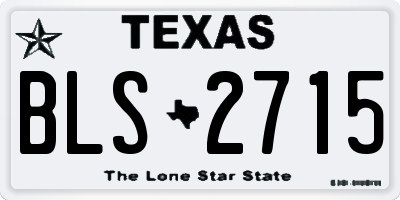 TX license plate BLS2715