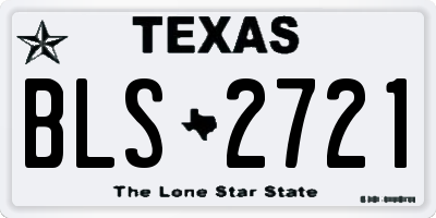 TX license plate BLS2721