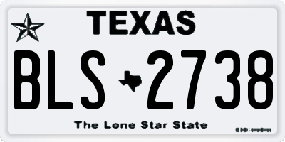 TX license plate BLS2738