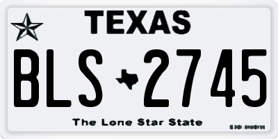 TX license plate BLS2745