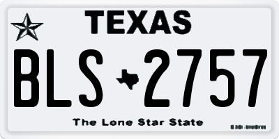 TX license plate BLS2757