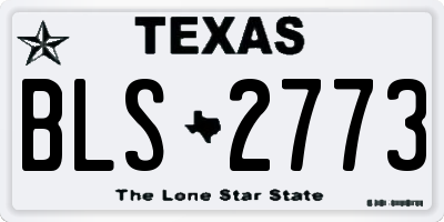 TX license plate BLS2773