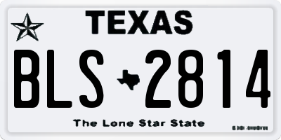 TX license plate BLS2814