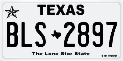 TX license plate BLS2897