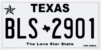 TX license plate BLS2901