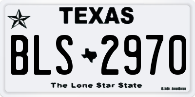 TX license plate BLS2970