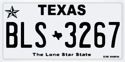 TX license plate BLS3267