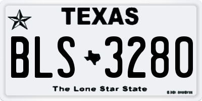 TX license plate BLS3280