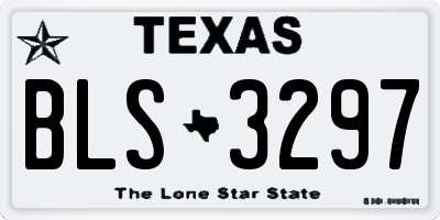 TX license plate BLS3297