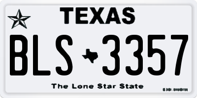 TX license plate BLS3357