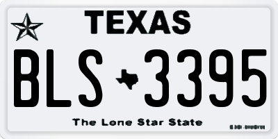 TX license plate BLS3395