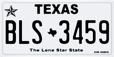 TX license plate BLS3459