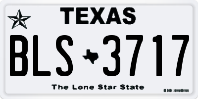 TX license plate BLS3717