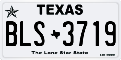 TX license plate BLS3719
