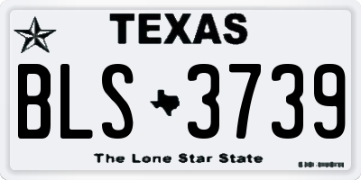 TX license plate BLS3739