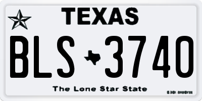 TX license plate BLS3740