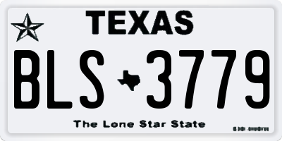 TX license plate BLS3779