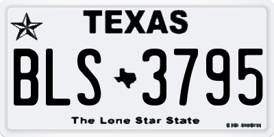 TX license plate BLS3795