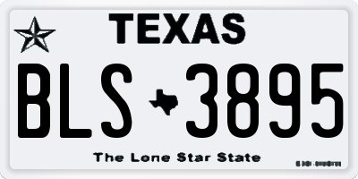 TX license plate BLS3895