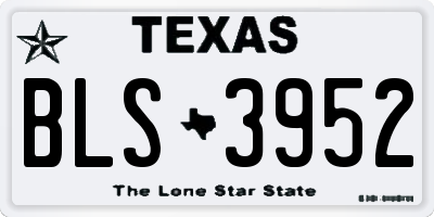 TX license plate BLS3952