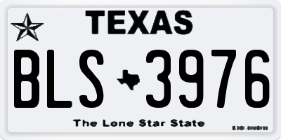 TX license plate BLS3976