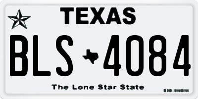 TX license plate BLS4084