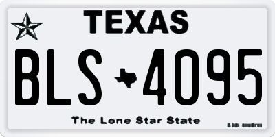 TX license plate BLS4095