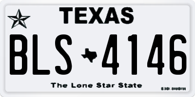 TX license plate BLS4146