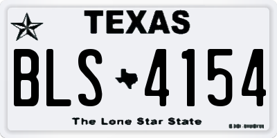 TX license plate BLS4154