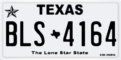 TX license plate BLS4164