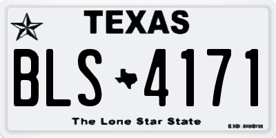 TX license plate BLS4171