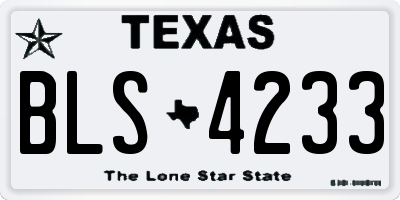 TX license plate BLS4233