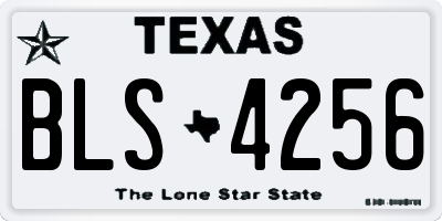 TX license plate BLS4256