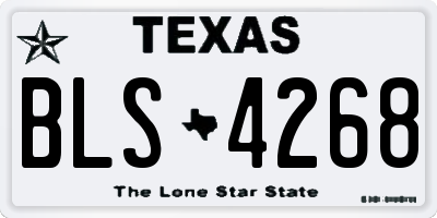 TX license plate BLS4268