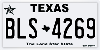 TX license plate BLS4269