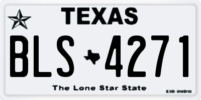 TX license plate BLS4271