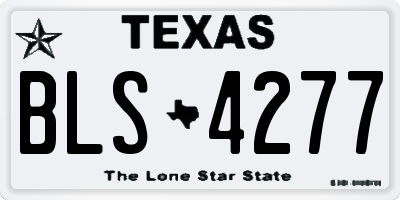 TX license plate BLS4277
