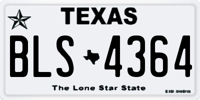 TX license plate BLS4364